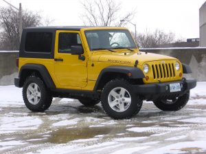 2008 Yellow Jeep Wrangler 4x4