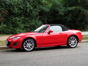 Pretty Red Mazda Miata Sports Car