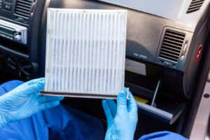 Replacing cabin pollen air filter for a car