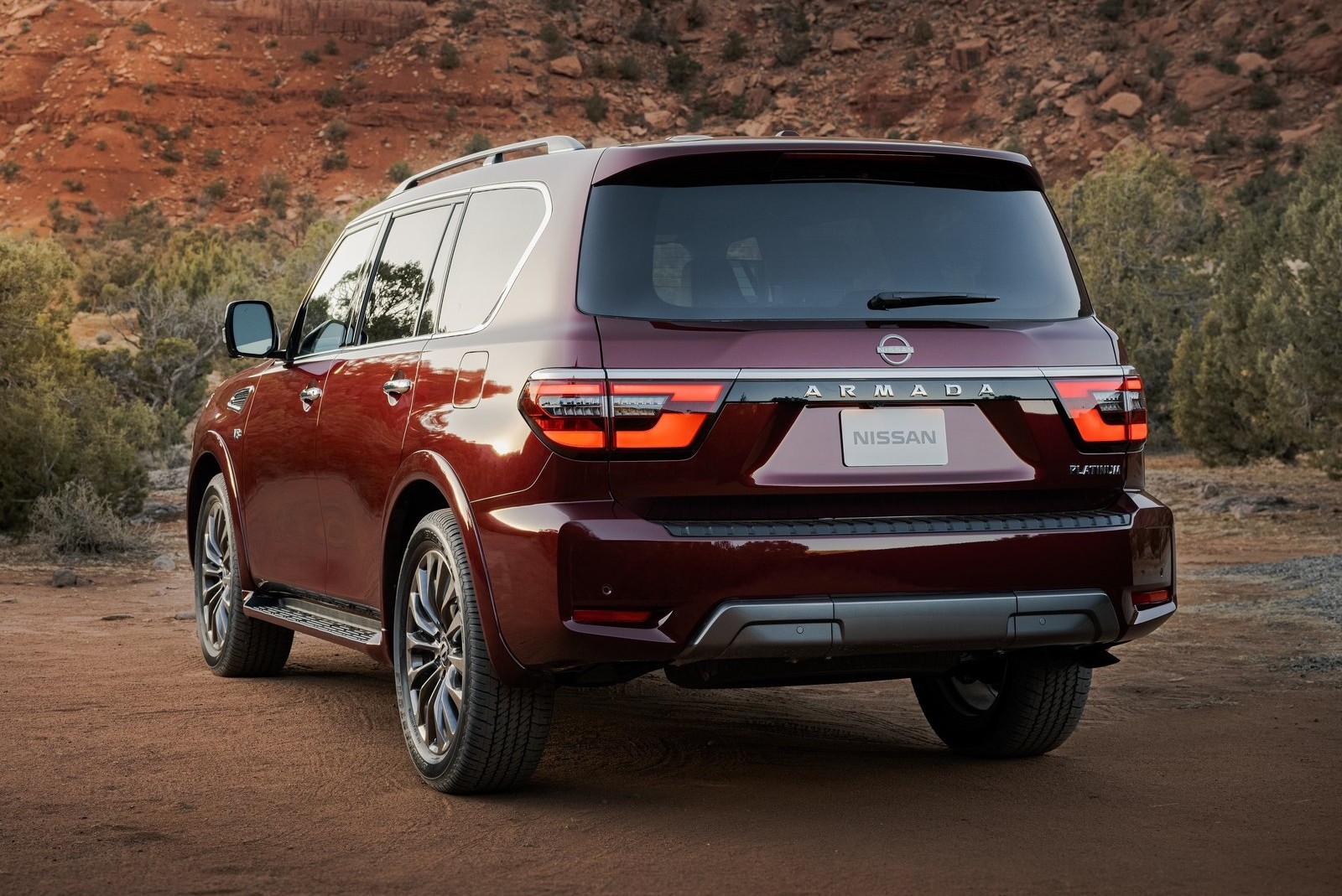 2022 Nissan Armada parked off road.