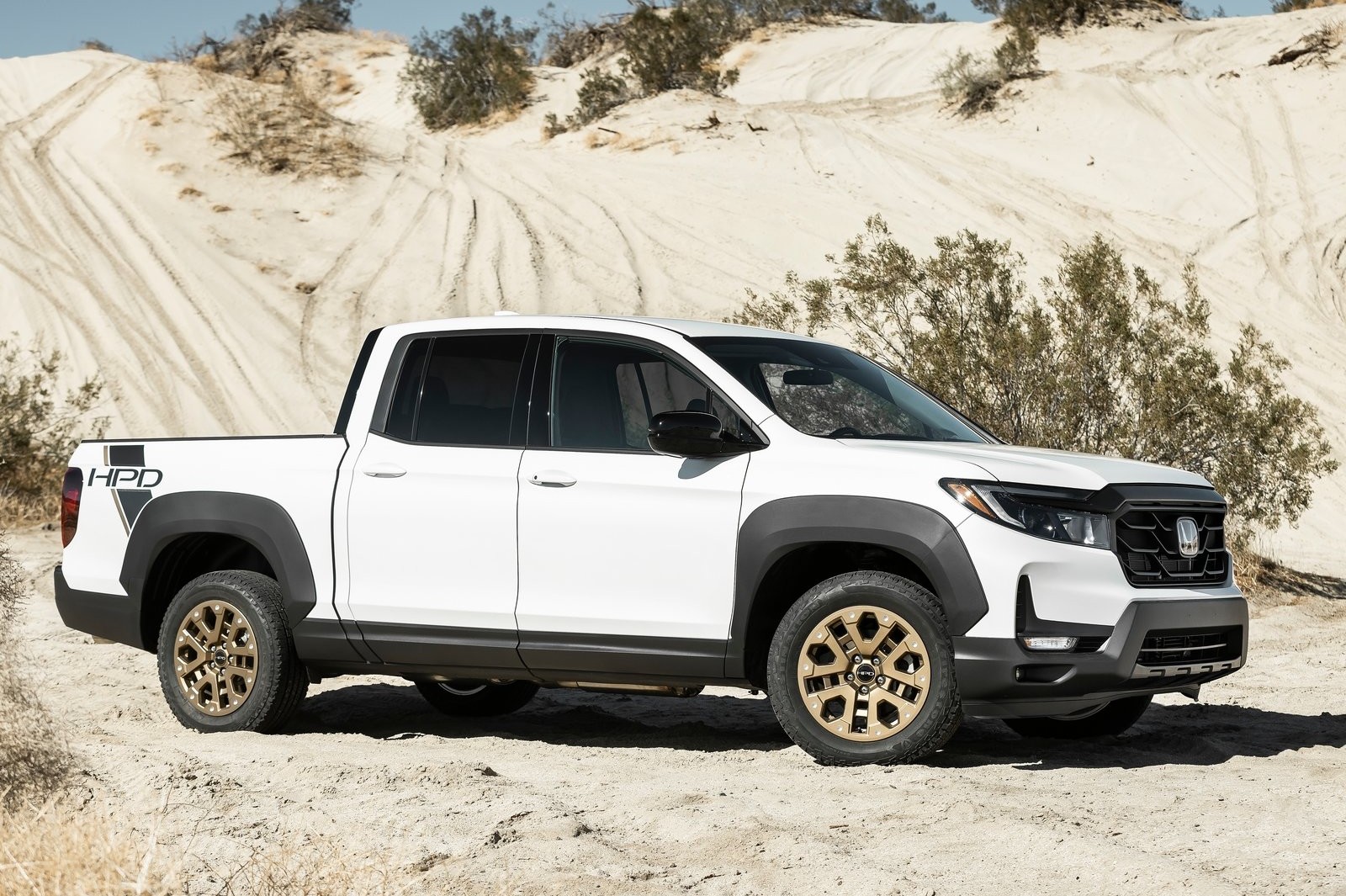 2022 Honda Ridgeline in the sand.