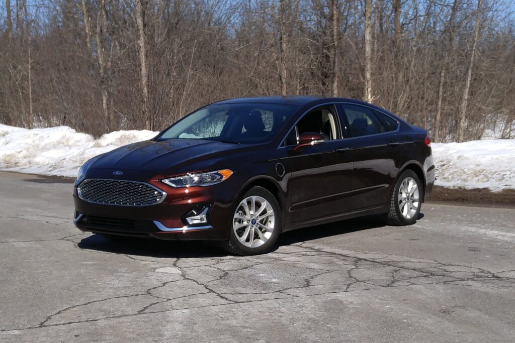 2019 Ford Fusion with winter background