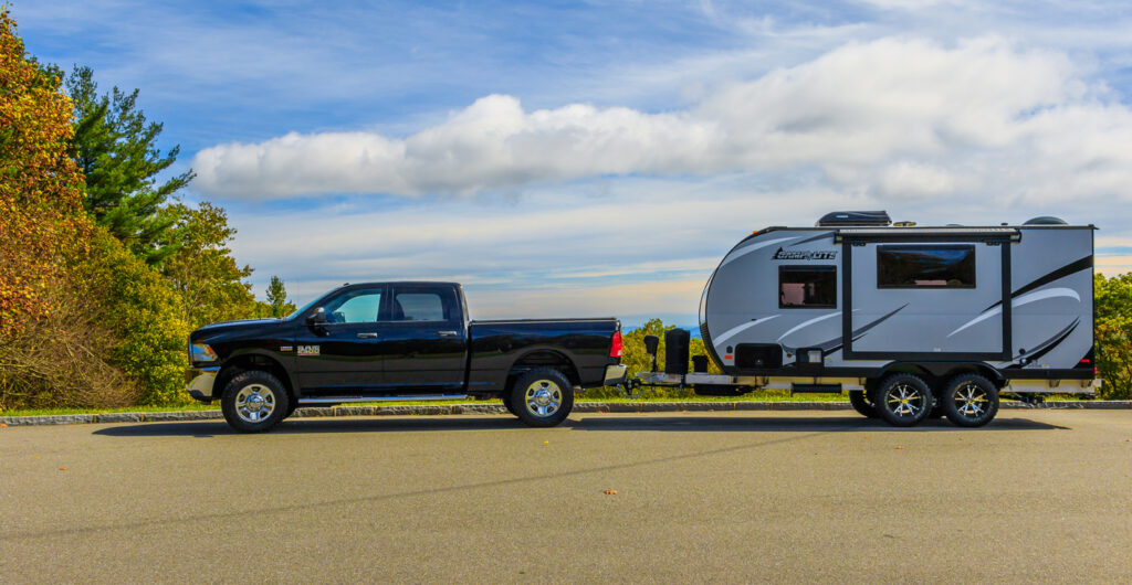 Towing with a weight distribution hitch