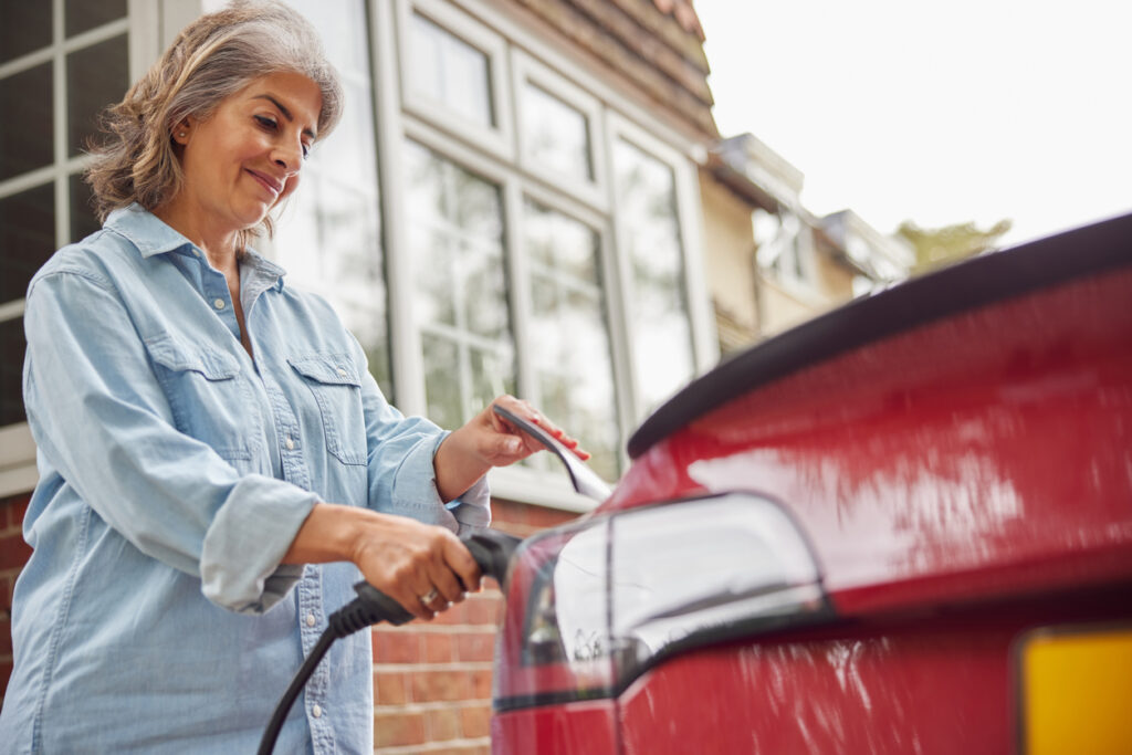 Electric Vehicle Charged at Home