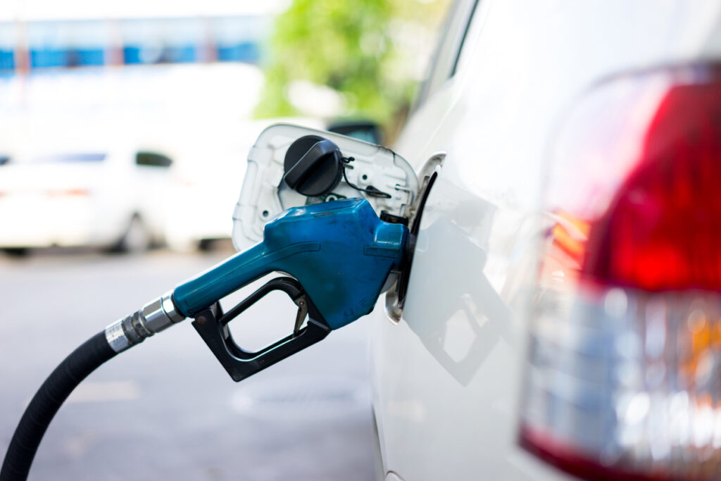 Refill fuel to a car at gas station