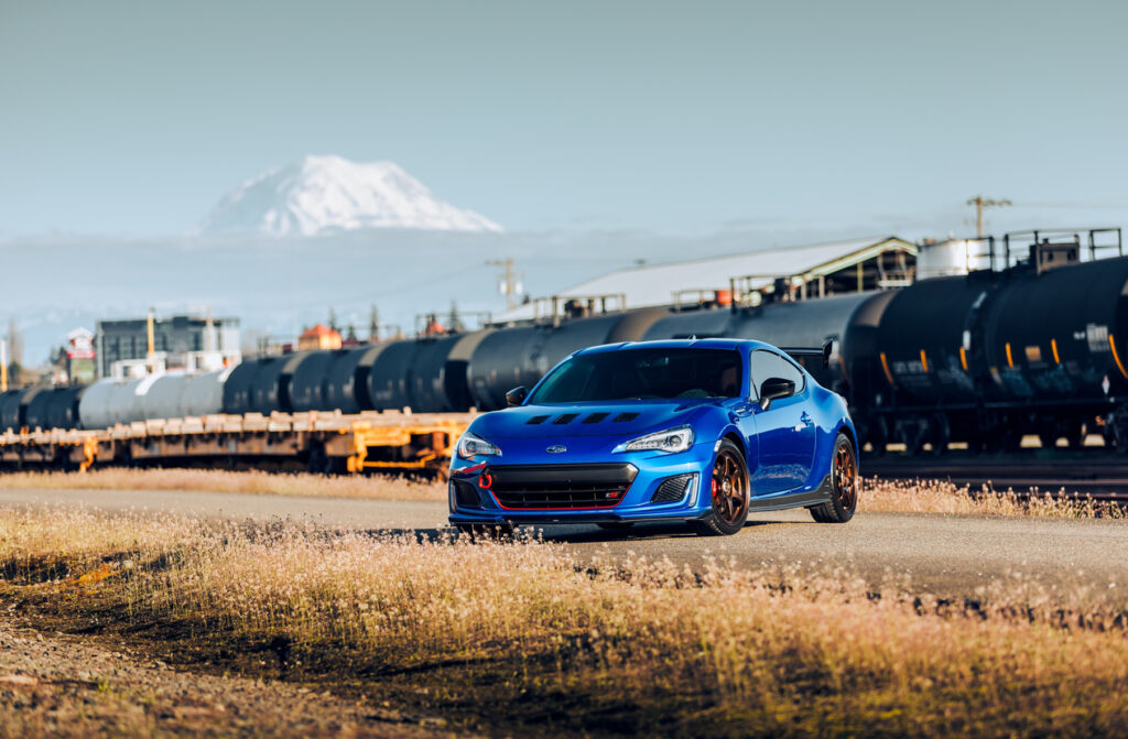 Blue Subaru BRZ